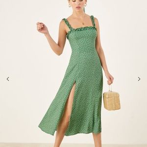 Reformation Arielle Dress green